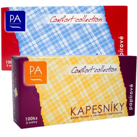 Kapesníčky papírové kosmetické 2-vrstvé 100ks