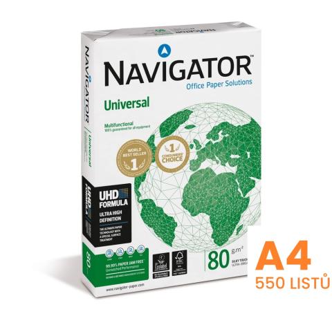 NAVIGATOR UNIVERSAL A4/80gr xerografický papír kvalita "A"/550listů