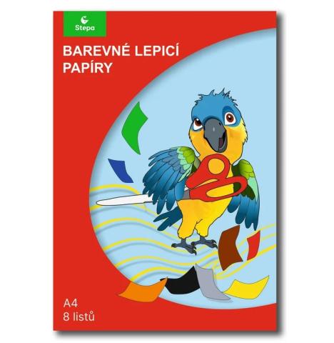 Barevné papíry lepicí 8 listů