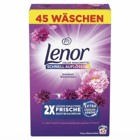 Prášek na praní Lenor 2,25kg/45PD na barevné box Prášek na praní Lenor 2,25kg/45PD na barevné box
