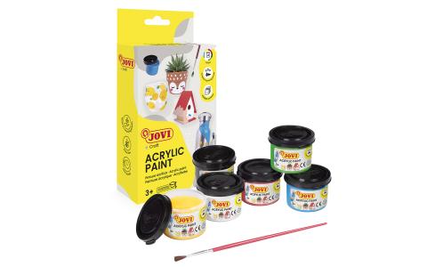 Barvy akrylové JOVI 6x55ml + štětec - 670 Barvy akrylové JOVI 6x55ml + štětec - 670