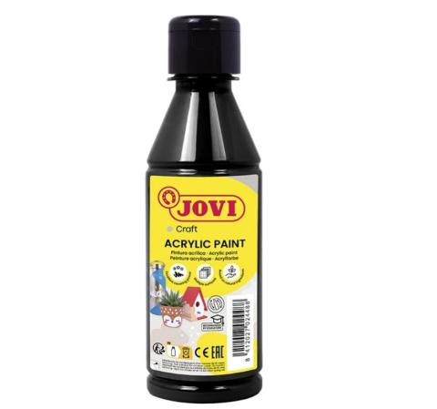 Barvy akrylové JOVI 250ml černá - 68030 Barvy akrylové JOVI 250ml černá - 68030