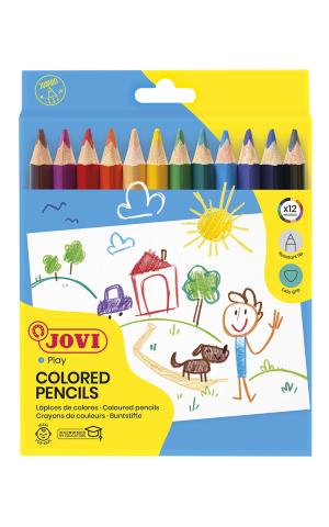 Pastelky JOVI trojhranné JUMBO 12ks, tuha 10mm - 735/12 Pastelky JOVI trojhranné JUMBO 12ks, tuha 10mm - 735/12