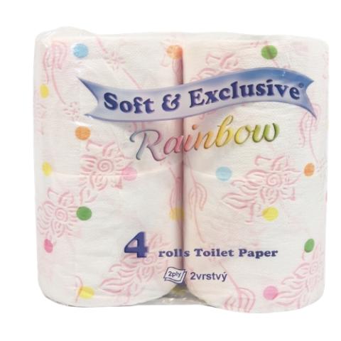 Toaletní papír  200 2vrs. Exclusive RAINBOW ražba