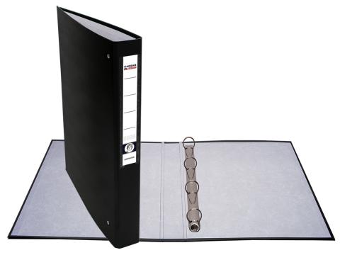 Pořadač A4/4 kroužky 4cm PP černý Pořadač A4/4 kroužky 4cm PP černý