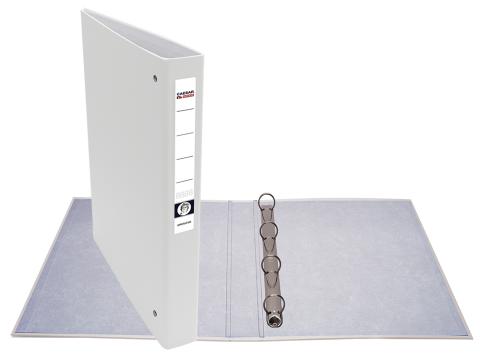 Pořadač A4/4 kroužky 4cm PP bílý Pořadač A4/4 kroužky 4cm PP bílý