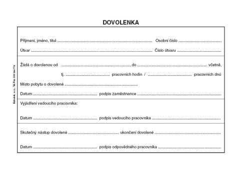 Dovolenka Baloušek A6 ET075 - nepropisující