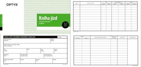 Kniha jízd firemního vozidla OPT 1171 - nepropisující