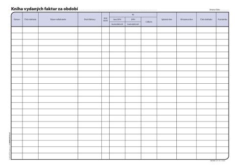 Kniha faktur vydaných A4 OPT 10 - nepropisující