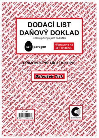 Dodací listy A5 Baloušek NCR PT 140 - propisující