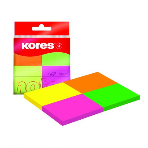 Lepicí blok 40x50/4bar. neon KORES