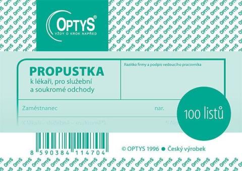 Propustky A7 OPT 1147 - nepropisující