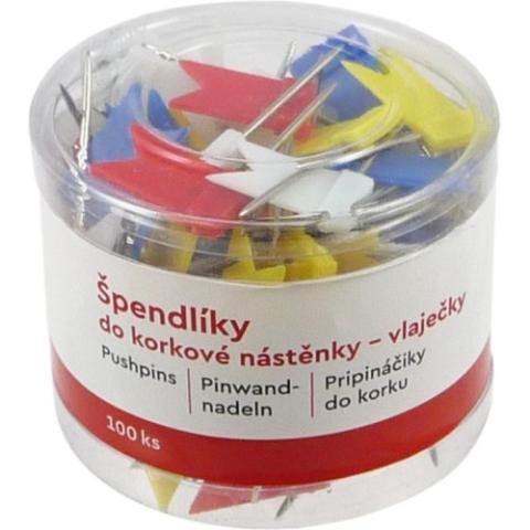 Špendlíky mapové vlaječky 100ks