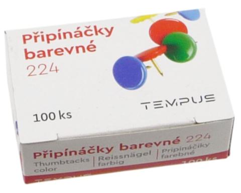 Připínáčky barevné 100ks