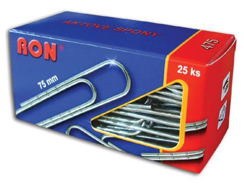 Dopisní spony RON 475/25ks 75 mm