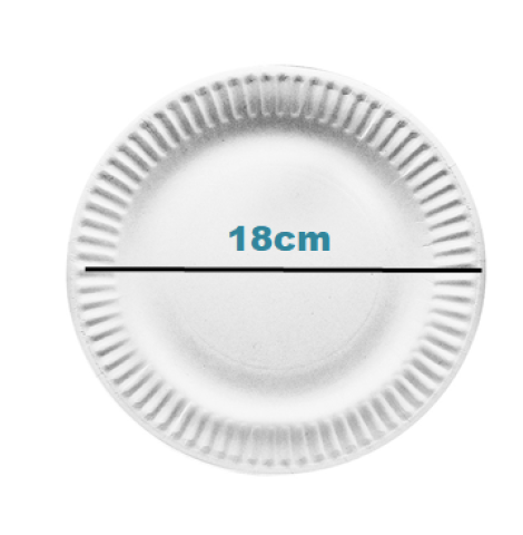 Talíř kulatý 18 cm papírový 100ks