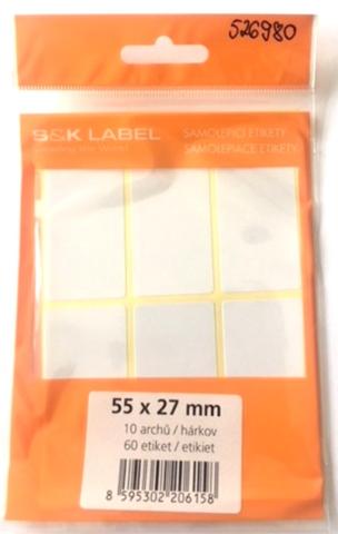 Etikety samolep. 55x27mm/60 etiket
