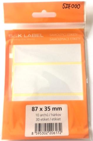 Etikety samolep. 87x35mm/30 etiket