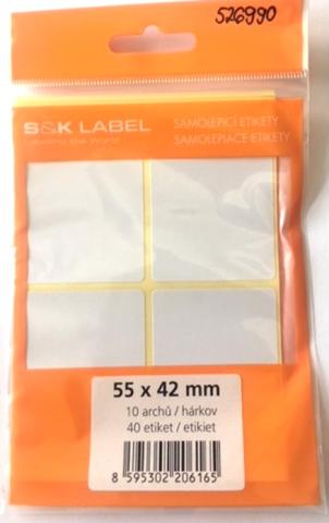Etikety samolep. 55x42mm/40 etiket