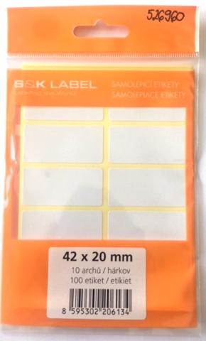 Etikety samolep. 42x20/100 etiket