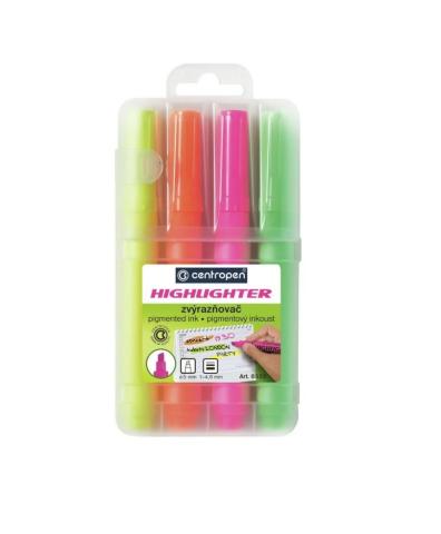 Zvýrazňovač Centropen 8552/4ks
