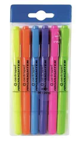 Zvýrazňovač Centropen 8722/6ks
