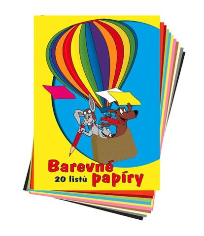 Barevné papíry nelepicí 20 listů