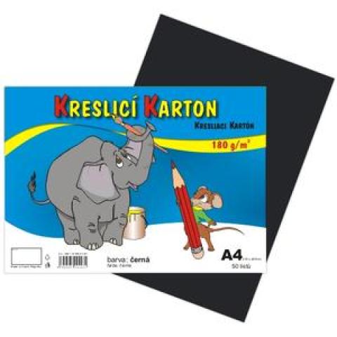 Kreslicí karton A4/180g/50lis černá