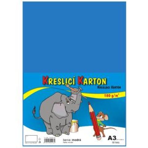 Kreslicí karton A3/180g/50lis světle modrá
