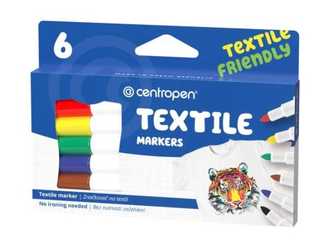 Popisovač Centropen 2739/6ks mix barev na textil nevypratelný