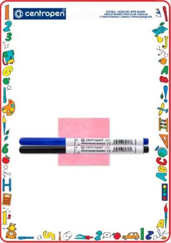 Tabulka stíratelná A4 CENTROPEN 7769  + 2x fix + hadřík