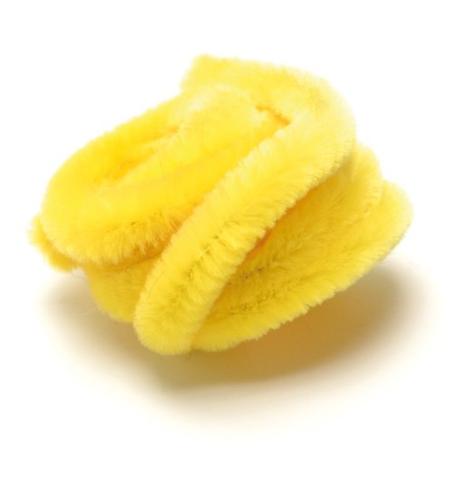 Plyšový drátek 50cm/10ks žlutý