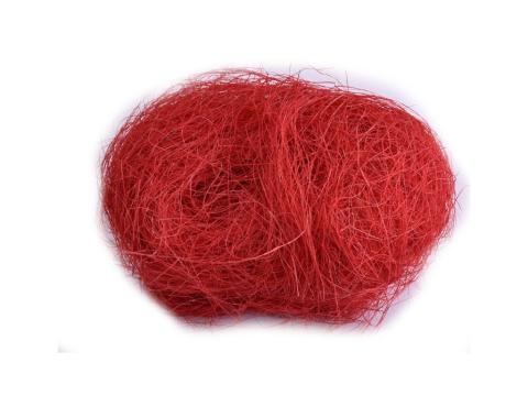Sisal kokosové vlákno 25gr červené