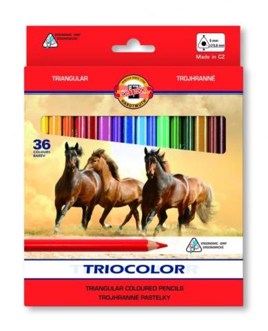 Pastelky 3145 silné JUMBO trojhranné 36 Koh-i-noor Koně