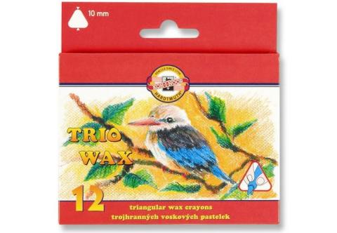 Pastelky voskové 8272 silné trojhranné Koh-i-noor 12ks
