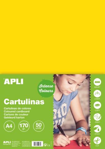 Kreslicí karton APLI A4/170g/50lis žlutá Kreslicí karton APLI A4/170g/50lis žlutá