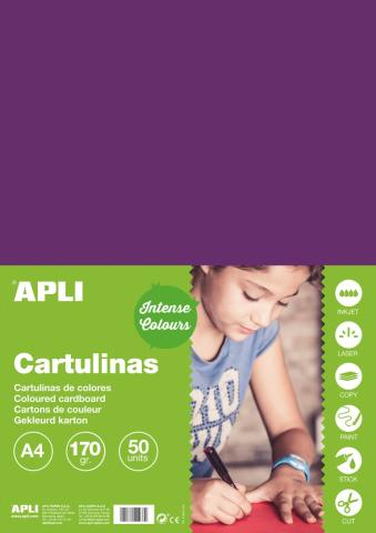 Kreslicí karton APLI  A4/170g/50lis nachová