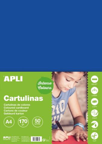 Kreslicí karton APLI  A4/170g/50lis tmavě modrá