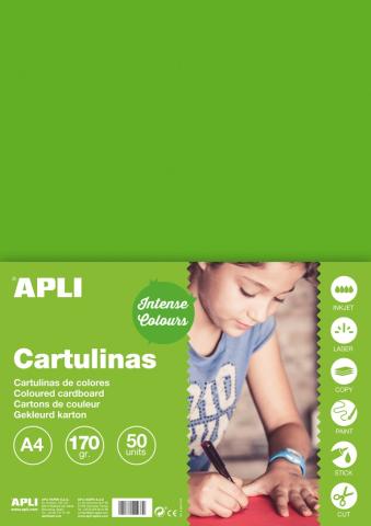 Kreslicí karton APLI  A4/170g/50lis trávově zelená