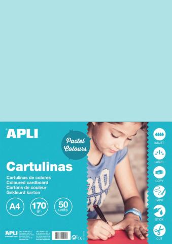 Kreslicí karton APLI  A4/170g/50lis světle modrá