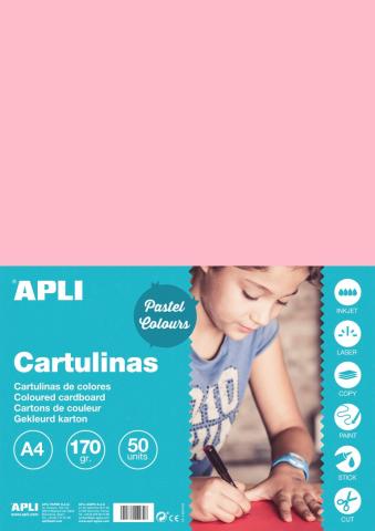 Kreslicí karton APLI  A4/170g/50lis růžová