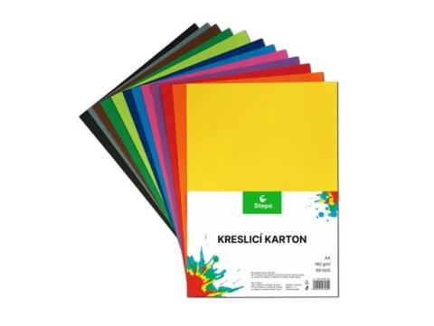 Kreslicí karton A4/180g/60lis mix 12 barev