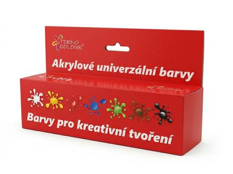 Akrylové barvy univerzální TERNO sada 7ks/20gr