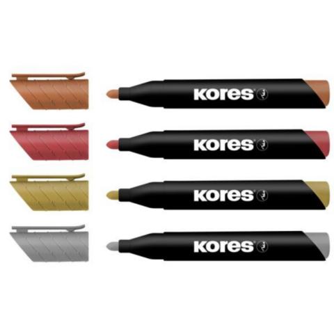 Značkovač KORES K-Marker Permanent Metallic 4ks Značkovač KORES K-Marker Permanent Metallic 4ks