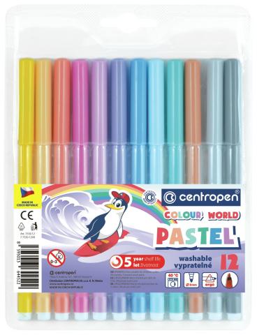 Popisovač Centropen 7550/12ks pastelové barvy Popisovač Centropen 7550/12ks pastelové barvy