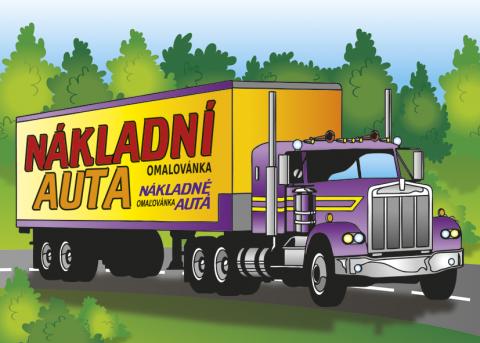 Omalovánky A5 - Nákladní auta