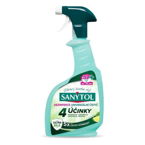 Sanytol dezinfekce univerzální rozprašovač 4 účinky 500ml Sanytol dezinfekce univerzální rozprašovač 4 účinky 500ml