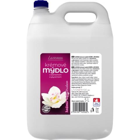 Mýdlo tekuté krémové husté LAVONEA 5l bílé kašmír a orchidea Mýdlo tekuté krémové husté LAVONEA 5l bílé kašmír a orchidea