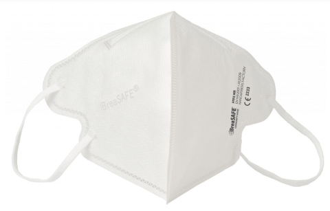 Respirátor FFP2 Premium NANO - česká výroba BreaSAFE bílý, velikost M