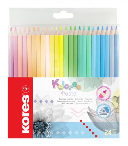 Pastelky KORES KOLORES Pastel trojhranné 24ks